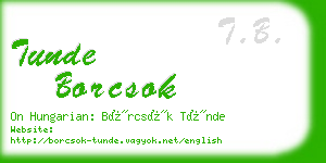tunde borcsok business card
